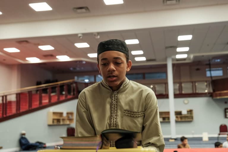 Student reciting from the Quran